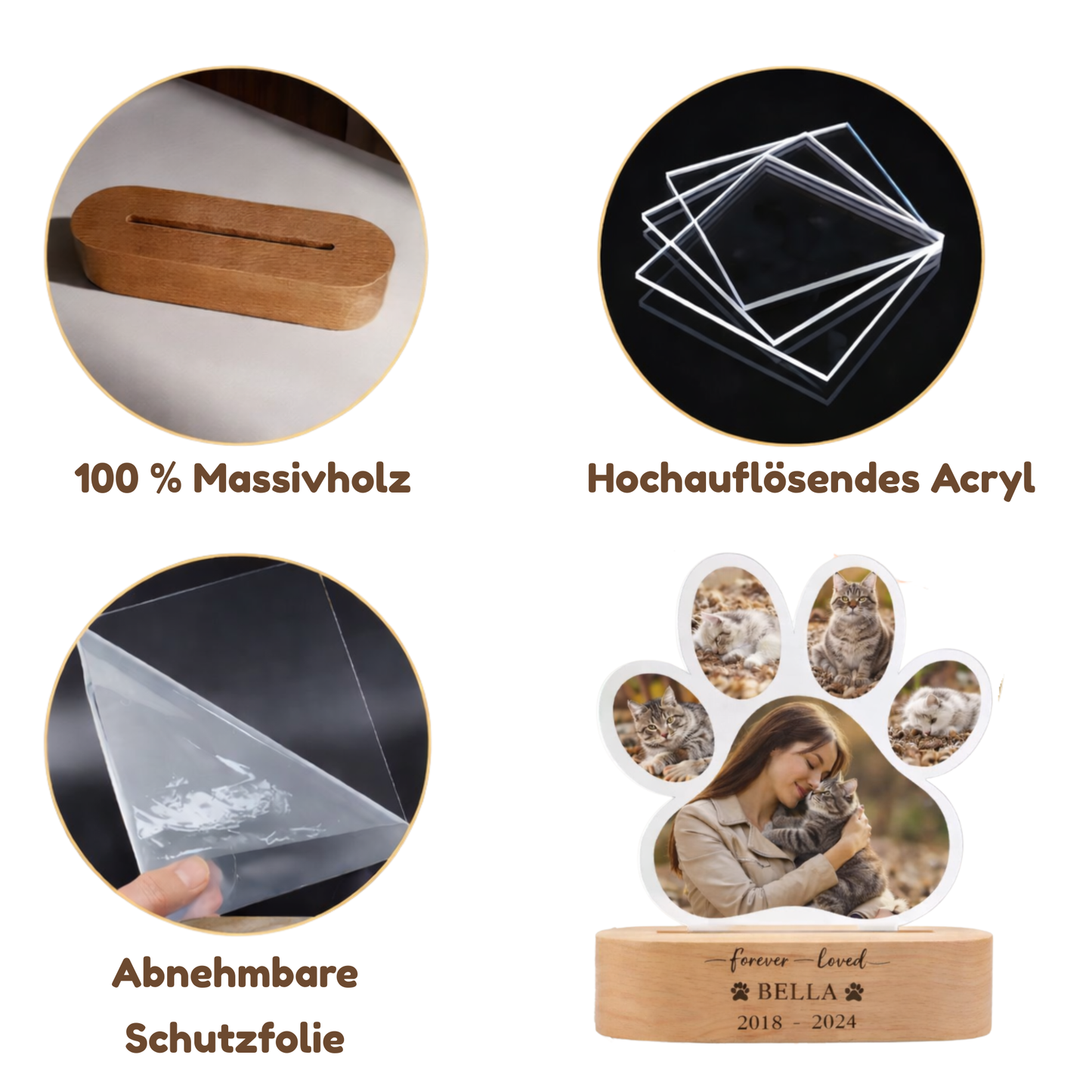 Personalisierte leuchtende Pfote